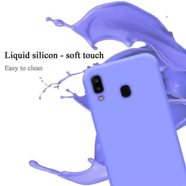 Cadorabo Hoesje geschikt voor Samsung Galaxy A20 / A30 / M10s Case in LIQUID LICHT PAARS - Beschermhoes TPU silicone