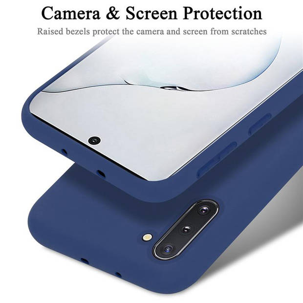 Cadorabo Hoesje geschikt voor Samsung Galaxy NOTE 10 Case in LIQUID BLAUW - Beschermhoes TPU silicone Cover