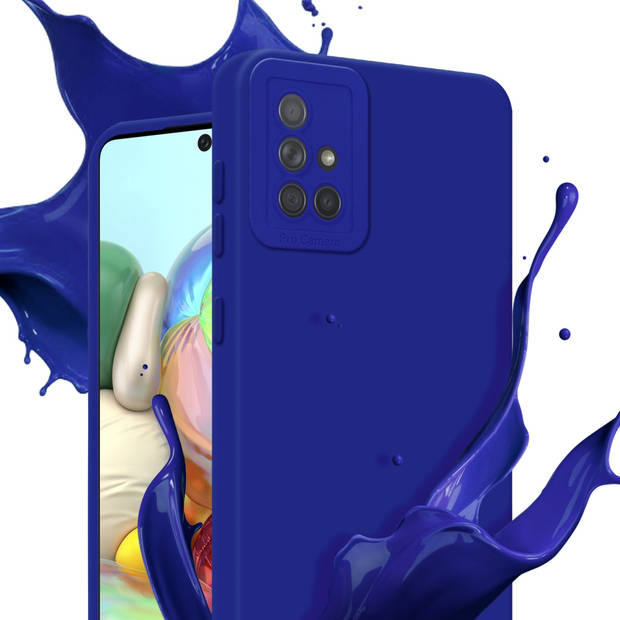 Cadorabo Hoesje geschikt voor Samsung Galaxy A71 4G in FLUID BLAUW - Beschermhoes TPU silicone Cover Case