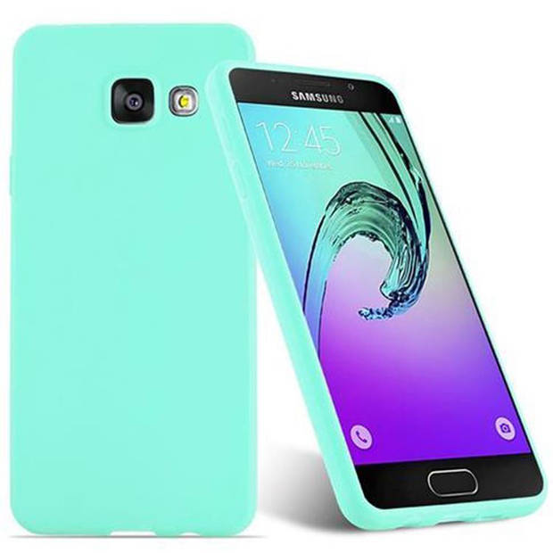 Cadorabo Hoesje geschikt voor Samsung Galaxy A3 2016 in CANDY BLAUW - Beschermhoes TPU silicone Case Cover
