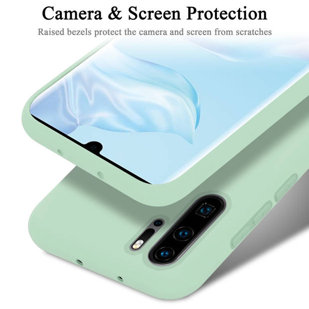 Cadorabo Hoesje geschikt voor Huawei P30 PRO Case in LIQUID LICHT GROEN - Beschermhoes TPU silicone Cover