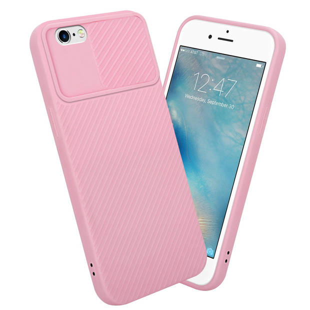 Cadorabo Hoesje geschikt voor Apple iPhone 6 / 6S in Bonbon Roze - Beschermhoes TPU-silicone Case Cover