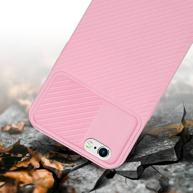 Cadorabo Hoesje geschikt voor Apple iPhone 6 / 6S in Bonbon Roze - Beschermhoes TPU-silicone Case Cover