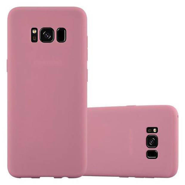 Cadorabo Hoesje geschikt voor Samsung Galaxy S8 in CANDY ROZE - Beschermhoes TPU silicone Case Cover