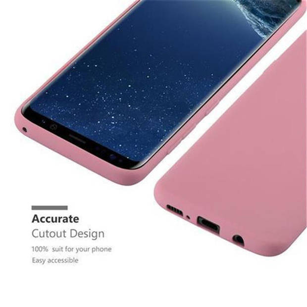 Cadorabo Hoesje geschikt voor Samsung Galaxy S8 in CANDY ROZE - Beschermhoes TPU silicone Case Cover