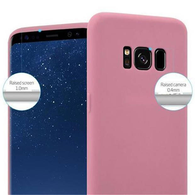 Cadorabo Hoesje geschikt voor Samsung Galaxy S8 in CANDY ROZE - Beschermhoes TPU silicone Case Cover