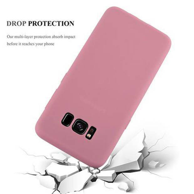 Cadorabo Hoesje geschikt voor Samsung Galaxy S8 in CANDY ROZE - Beschermhoes TPU silicone Case Cover