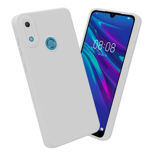 Cadorabo Hoesje geschikt voor Huawei Y6 2019 in FLUID WIT - Beschermhoes TPU silicone Cover Case