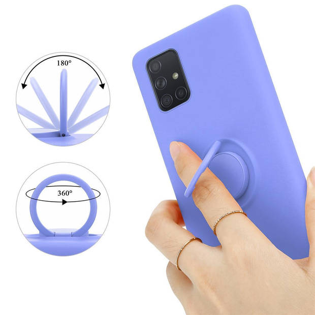 Cadorabo Hoesje geschikt voor Samsung Galaxy A71 4G in LIQUID LICHT PAARS - Beschermhoes van TPU silicone Case Cover met