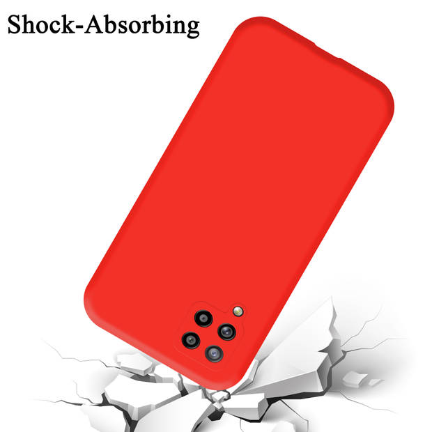 Cadorabo Hoesje geschikt voor Samsung Galaxy A42 4G Case in LIQUID ROOD - Beschermhoes TPU silicone Cover