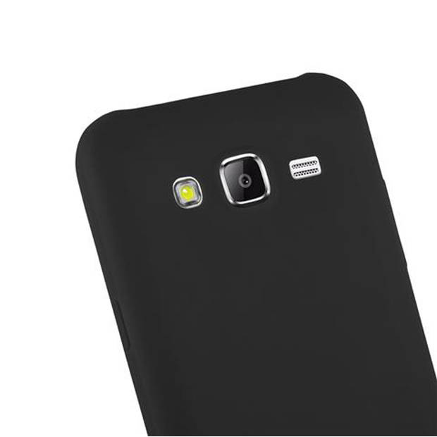 Cadorabo Hoesje geschikt voor Samsung Galaxy J5 2015 in CANDY ZWART - Beschermhoes TPU silicone Case Cover