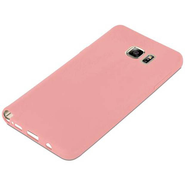 Cadorabo Hoesje geschikt voor Samsung Galaxy NOTE 5 in CANDY ROZE - Beschermhoes TPU silicone Case Cover