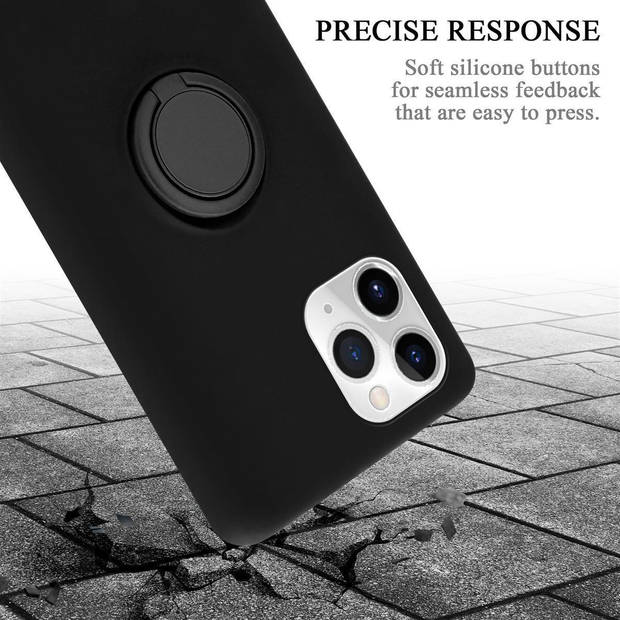 Cadorabo Hoesje geschikt voor Apple iPhone 11 PRO MAX in LIQUID ZWART - Beschermhoes van TPU silicone Case Cover met