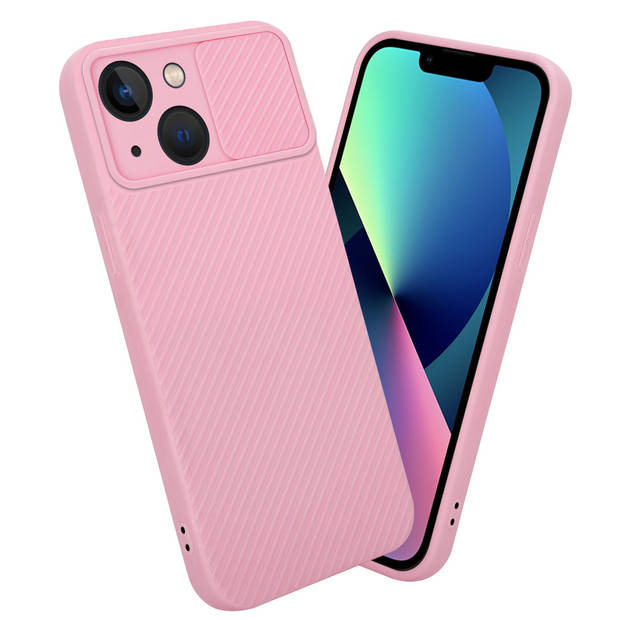 Cadorabo Hoesje geschikt voor Apple iPhone 13 in Bonbon Roze - Beschermhoes TPU-silicone Case Cover Camerabescherming