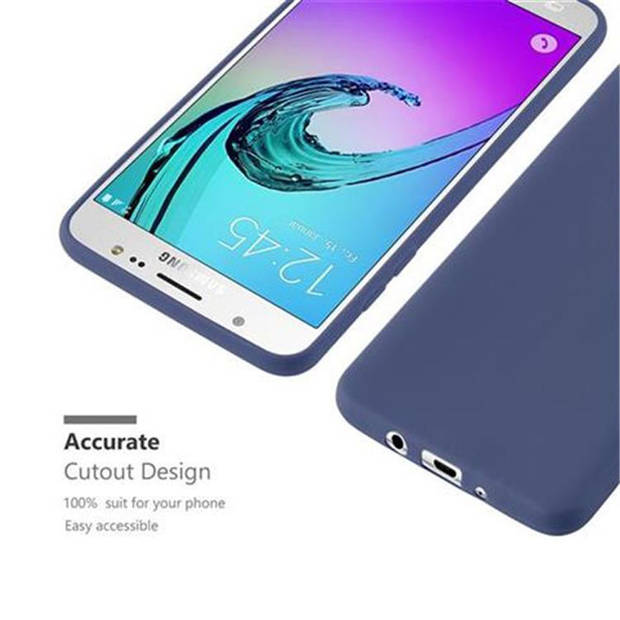 Cadorabo Hoesje geschikt voor Samsung Galaxy J7 2016 in CANDY DONKER BLAUW - Beschermhoes TPU silicone Case Cover