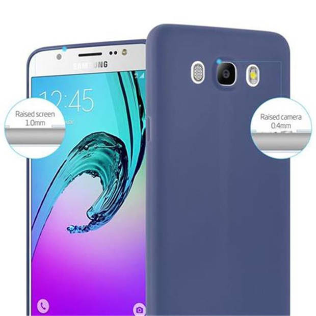 Cadorabo Hoesje geschikt voor Samsung Galaxy J7 2016 in CANDY DONKER BLAUW - Beschermhoes TPU silicone Case Cover