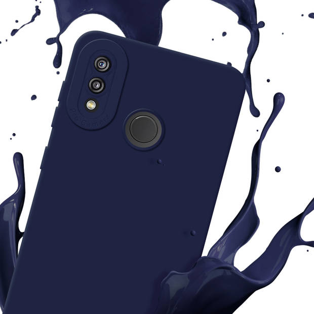 Cadorabo Hoesje geschikt voor Huawei P20 LITE 2018 / NOVA 3E in FLUID DONKER BLAUW - Beschermhoes TPU silicone Cover