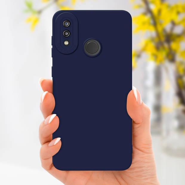 Cadorabo Hoesje geschikt voor Huawei P20 LITE 2018 / NOVA 3E in FLUID DONKER BLAUW - Beschermhoes TPU silicone Cover