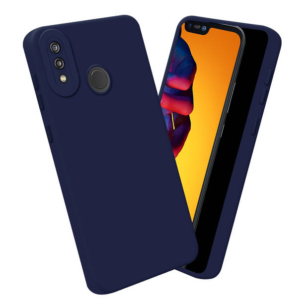 Cadorabo Hoesje geschikt voor Huawei P20 LITE 2018 / NOVA 3E in FLUID DONKER BLAUW - Beschermhoes TPU silicone Cover