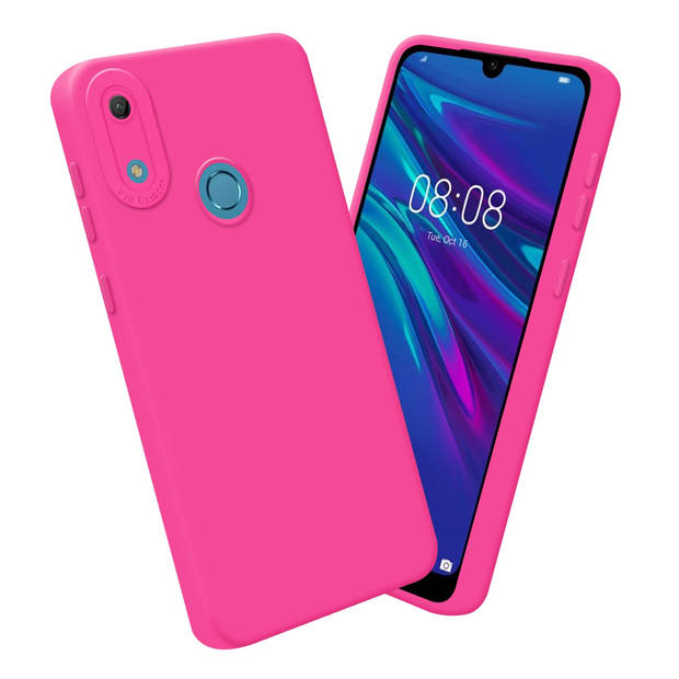 Cadorabo Hoesje geschikt voor Huawei Y6 2019 in FLUID HOTPINK - Beschermhoes TPU silicone Cover Case