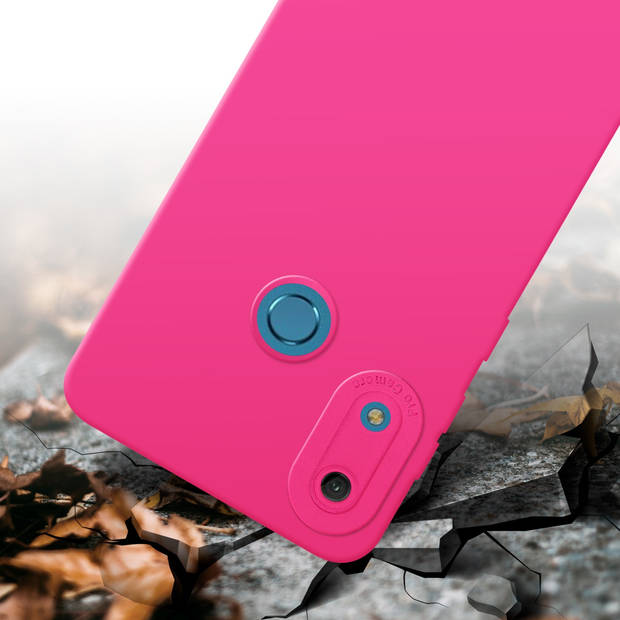 Cadorabo Hoesje geschikt voor Huawei Y6 2019 in FLUID HOTPINK - Beschermhoes TPU silicone Cover Case