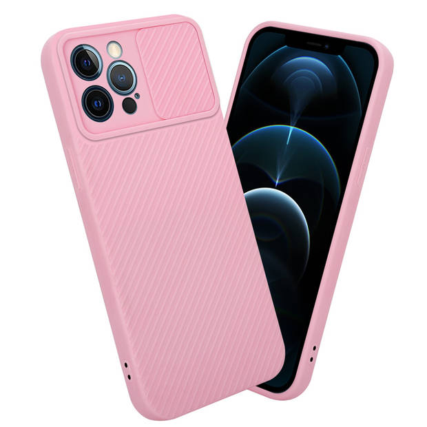 Cadorabo Hoesje geschikt voor Apple iPhone 12 PRO MAX in Bonbon Roze - Beschermhoes TPU-silicone Case Cover