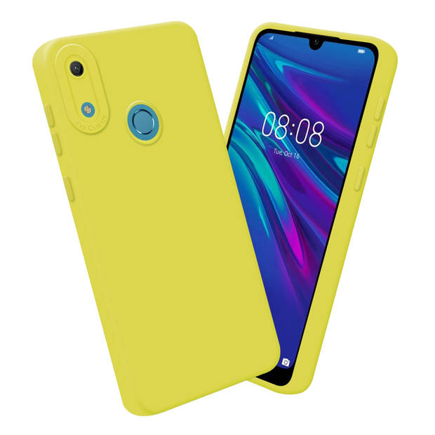 Cadorabo Hoesje geschikt voor Huawei Y6 2019 in FLUID GEEL - Beschermhoes TPU silicone Cover Case