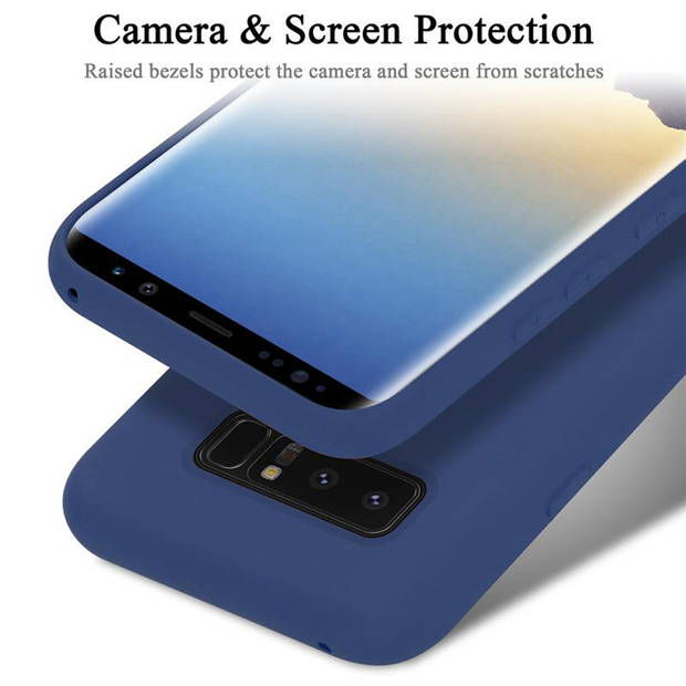 Cadorabo Hoesje geschikt voor Samsung Galaxy NOTE 8 Case in LIQUID BLAUW - Beschermhoes TPU silicone Cover