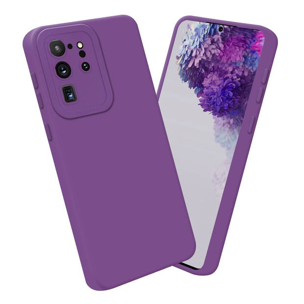 Cadorabo Hoesje geschikt voor Samsung Galaxy S20 ULTRA in FLUID MAT PAARS - Beschermhoes TPU silicone Cover Case