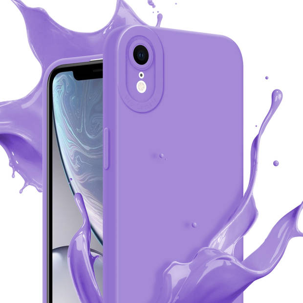 Cadorabo Hoesje geschikt voor Apple iPhone XR in FLUID LICHT PAARS - Beschermhoes TPU silicone Cover Case