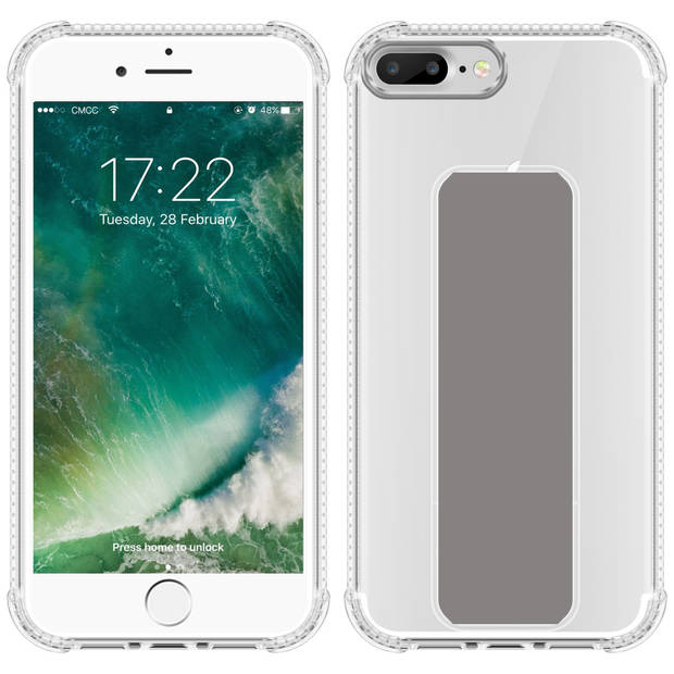 Cadorabo Hoesje geschikt voor Apple iPhone 7 PLUS / 7S PLUS / 8 PLUS Cover in GRIJS - Beschermhoes TPU silicone Case met