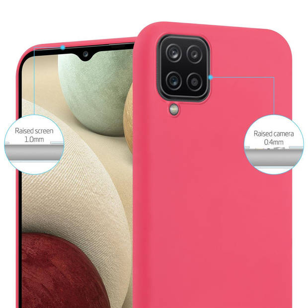 Cadorabo Hoesje geschikt voor Samsung Galaxy A12 / M12 in CANDY ROOD - Beschermhoes TPU silicone Case Cover