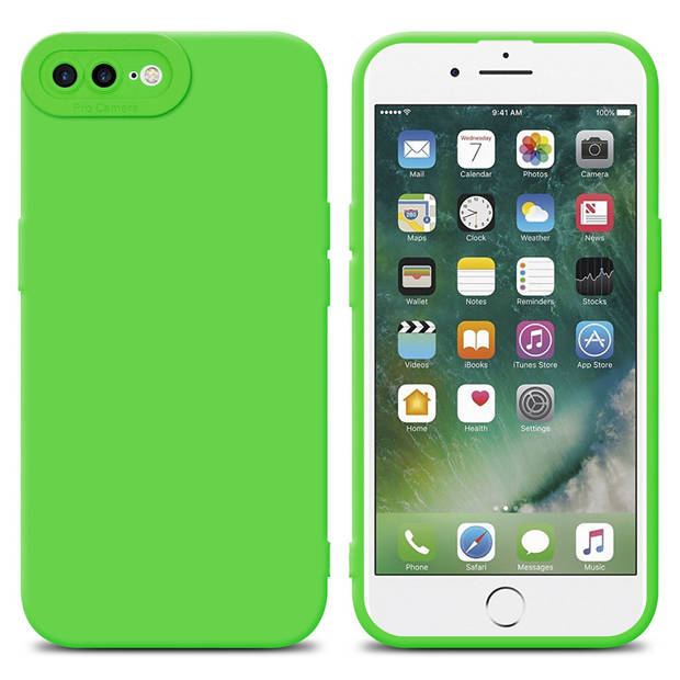 Cadorabo Hoesje geschikt voor Apple iPhone 7 PLUS / 7S PLUS / 8 PLUS in FLUID GROEN - Beschermhoes TPU silicone Cover