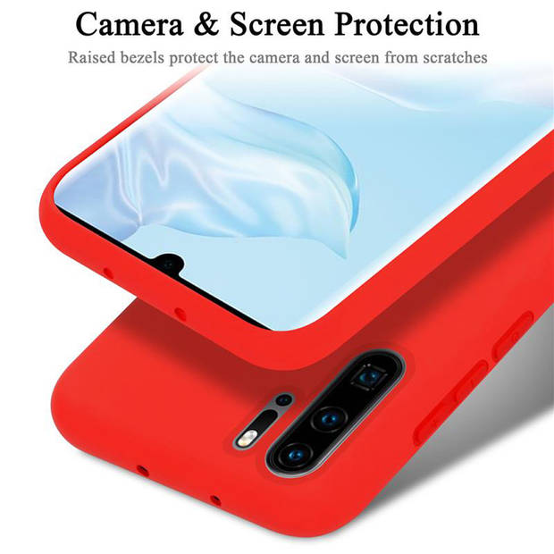 Cadorabo Hoesje geschikt voor Huawei P30 PRO Case in LIQUID ROOD - Beschermhoes TPU silicone Cover