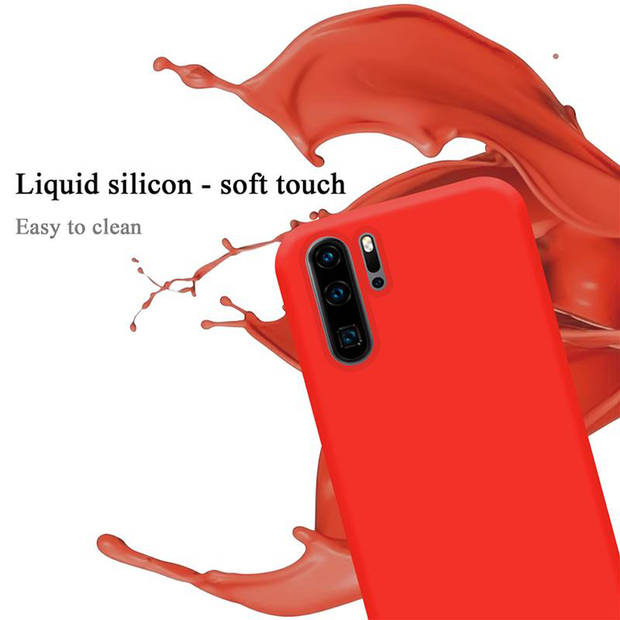 Cadorabo Hoesje geschikt voor Huawei P30 PRO Case in LIQUID ROOD - Beschermhoes TPU silicone Cover