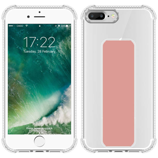 Cadorabo Hoesje geschikt voor Apple iPhone 7 PLUS / 7S PLUS / 8 PLUS Cover in ROZE - Beschermhoes TPU silicone Case met