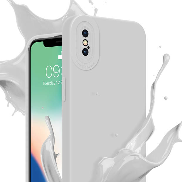 Cadorabo Hoesje geschikt voor Apple iPhone XS MAX in FLUID WIT - Beschermhoes TPU silicone Cover Case