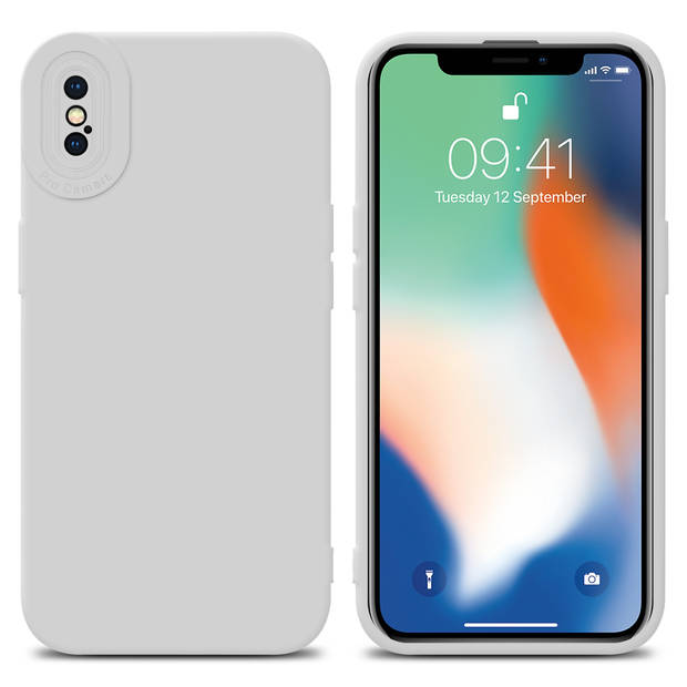 Cadorabo Hoesje geschikt voor Apple iPhone XS MAX in FLUID WIT - Beschermhoes TPU silicone Cover Case