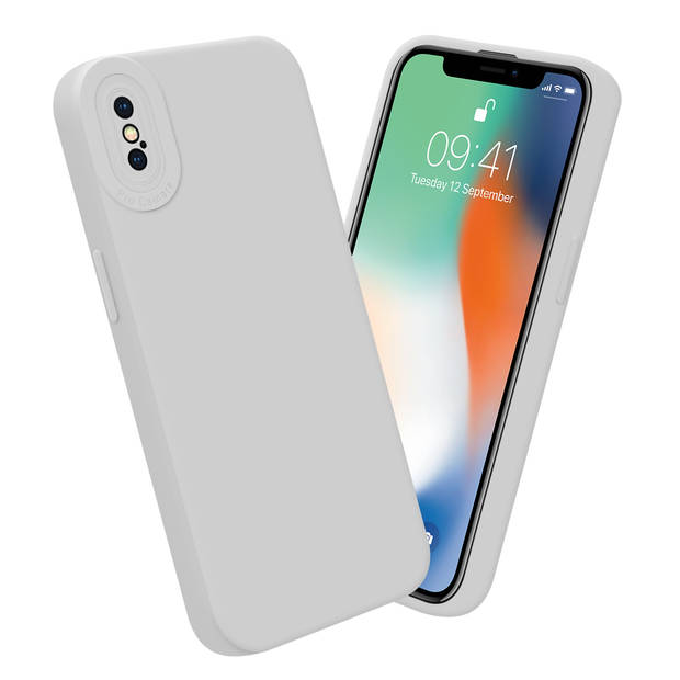 Cadorabo Hoesje geschikt voor Apple iPhone X / XS in FLUID WIT - Beschermhoes TPU silicone Cover Case