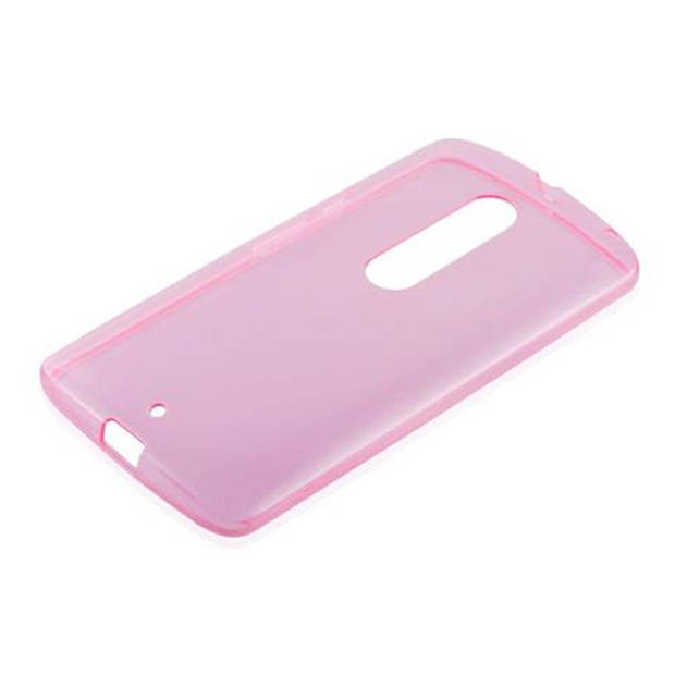 Cadorabo Hoesje geschikt voor Motorola MOTO X PLAY in TRANSPARANT ROZE - Beschermhoes Cover gemaakt van TPU Silicone