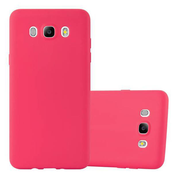 Cadorabo Hoesje geschikt voor Samsung Galaxy J7 2016 in CANDY ROOD - Beschermhoes TPU silicone Case Cover