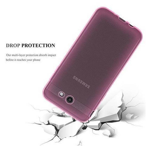 Cadorabo Hoesje geschikt voor Samsung Galaxy J7 2017 US Version in TRANSPARANT ROZE - Beschermhoes Cover gemaakt van TPU