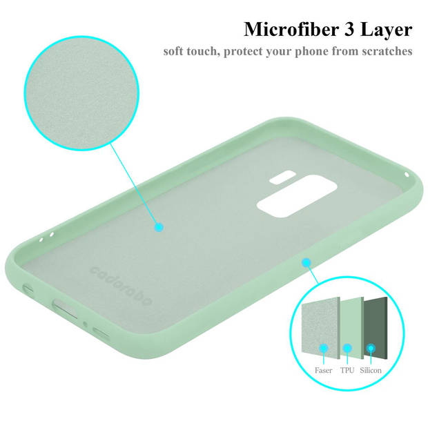 Cadorabo Hoesje geschikt voor Samsung Galaxy S9 PLUS Case in LIQUID LICHT GROEN - Beschermhoes TPU silicone Cover