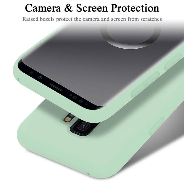 Cadorabo Hoesje geschikt voor Samsung Galaxy S9 PLUS Case in LIQUID LICHT GROEN - Beschermhoes TPU silicone Cover