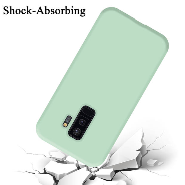 Cadorabo Hoesje geschikt voor Samsung Galaxy S9 PLUS Case in LIQUID LICHT GROEN - Beschermhoes TPU silicone Cover