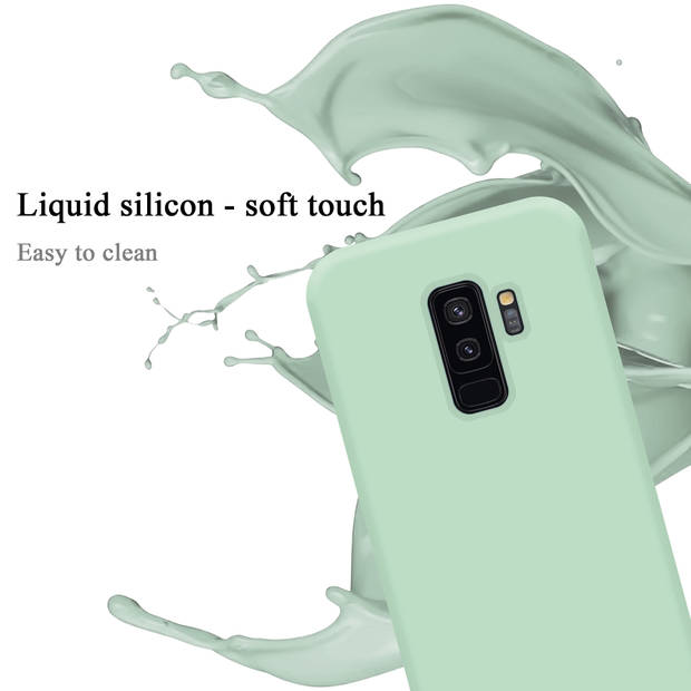 Cadorabo Hoesje geschikt voor Samsung Galaxy S9 PLUS Case in LIQUID LICHT GROEN - Beschermhoes TPU silicone Cover