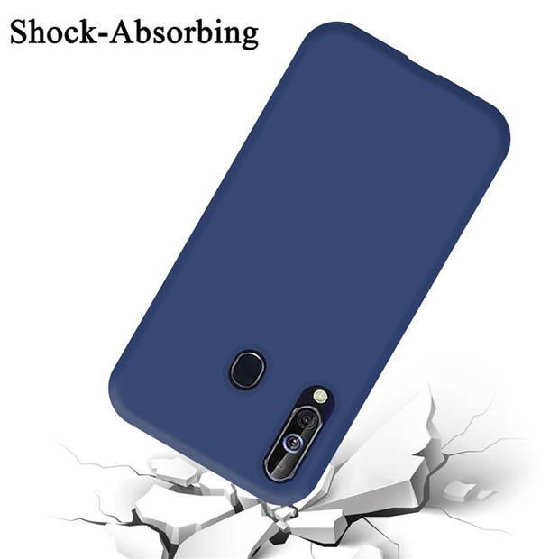 Cadorabo Hoesje geschikt voor Samsung Galaxy A60 / M40 Case in LIQUID BLAUW - Beschermhoes TPU silicone Cover