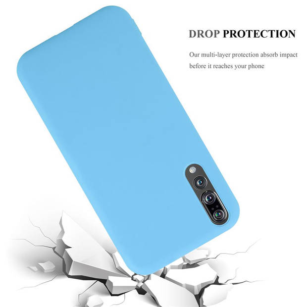 Cadorabo Hoesje geschikt voor Huawei P20 PRO / P20 PLUS in CANDY BLAUW - Beschermhoes TPU silicone Case Cover