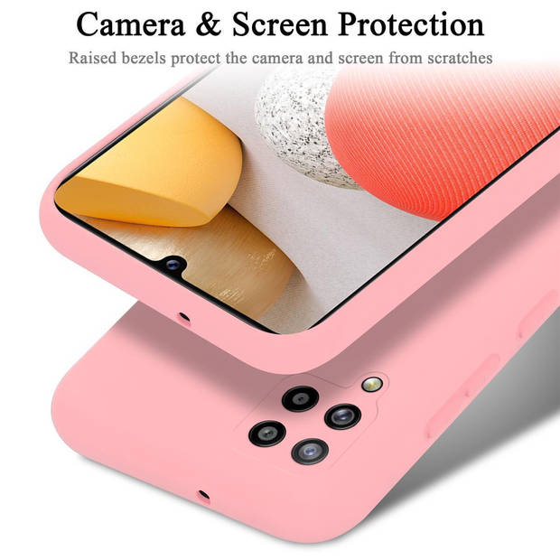 Cadorabo Hoesje geschikt voor Samsung Galaxy A42 4G Case in LIQUID ROZE - Beschermhoes TPU silicone Cover