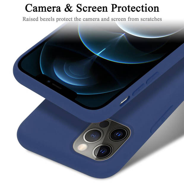 Cadorabo Hoesje geschikt voor Apple iPhone 12 PRO MAX Case in LIQUID BLAUW - Beschermhoes TPU silicone Cover